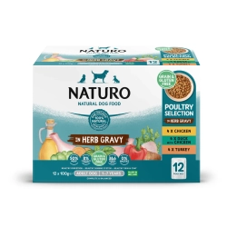 Naturo Adult bez zbóż i glutenu Mix w Sosie Ziołowym 12x100g